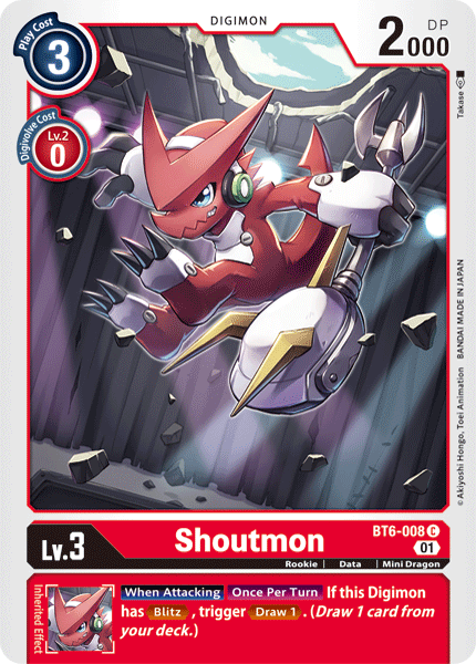 Shoutmon [BT6-008] [Double Diamond] - Destination Retro