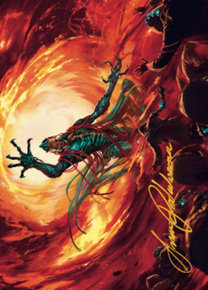 Gix, Yawgmoth Praetor Art Card (Gold-Stamped Signature) [The Brothers' War Art Series] - Destination Retro