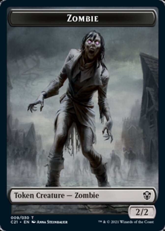 Zombie // Horror Token [Commander 2021 Tokens] - Destination Retro