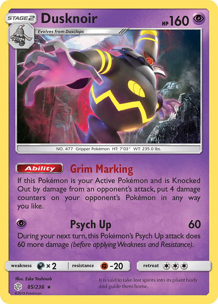 Dusknoir (85/236) [Sun & Moon: Cosmic Eclipse] - Destination Retro