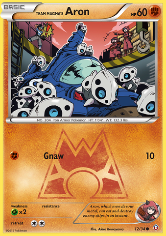 Team Magma's Aron (12/34) [XY: Double Crisis] - Destination Retro