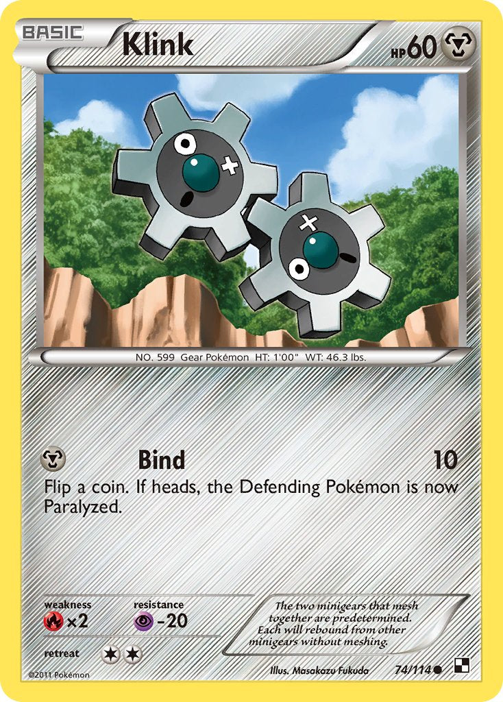 Klink (74/114) (Cracked Ice Holo) (Blister Exclusive) [Black & White: Base Set] - Destination Retro