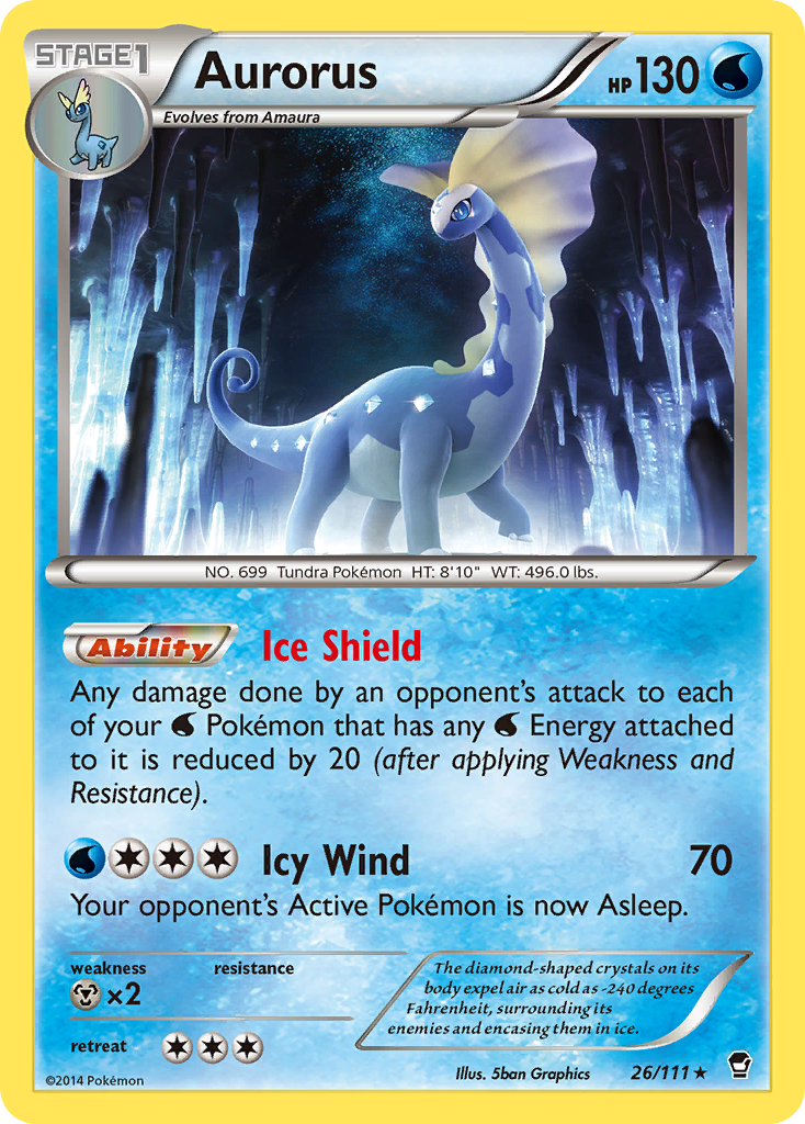 Aurorus (26/111) [XY: Furious Fists] - Destination Retro