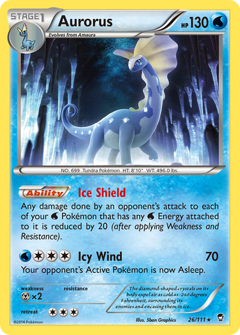 Aurorus (26/111) [XY: Furious Fists] - Destination Retro