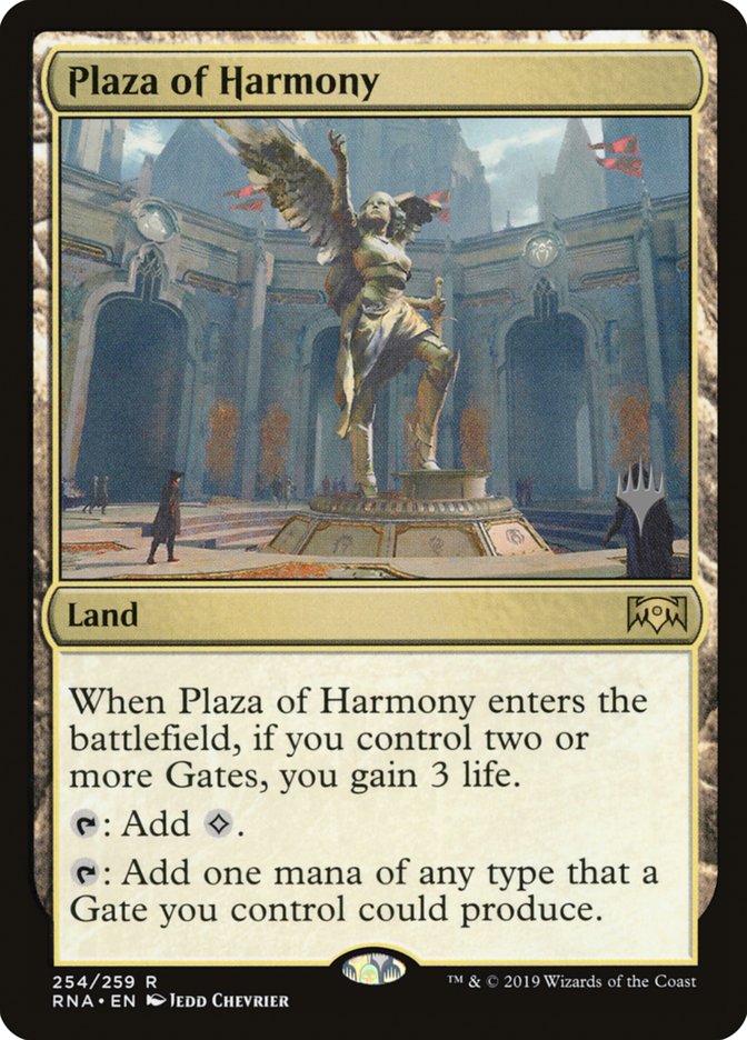 Plaza of Harmony (Promo Pack) [Ravnica Allegiance Promos] - Destination Retro