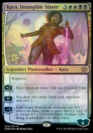Kaya, Intangible Slayer [Phyrexia: All Will Be One Prerelease Promos] - Destination Retro