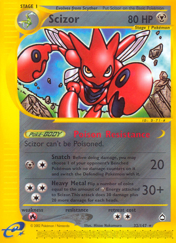 Scizor (32/147) [Aquapolis] - Destination Retro