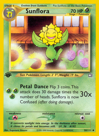 Sunflora (50/111) [Neo Genesis 1st Edition] - Destination Retro