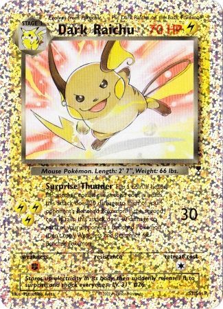 Dark Raichu (S3/S4) [Box Topper] - Destination Retro
