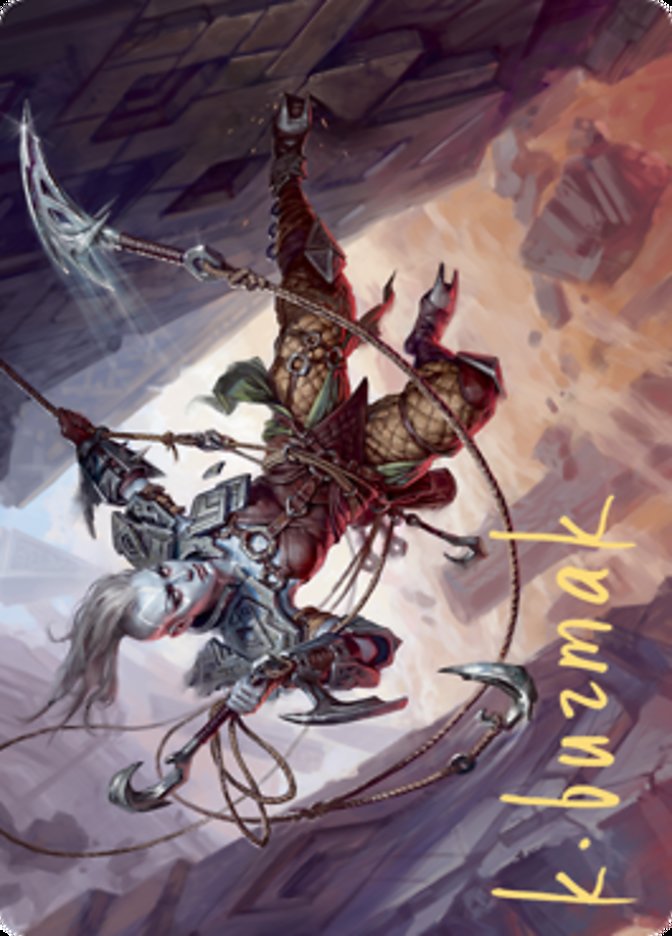 Akiri, Fearless Voyager Art Card (Gold-Stamped Signature) [Zendikar Rising Art Series] - Destination Retro