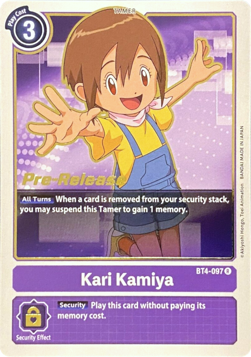 Kari Kamiya [BT4-097] [Great Legend Pre-Release Promos] - Destination Retro
