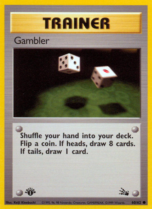 Gambler (60/62) [Fossil 1st Edition] - Destination Retro
