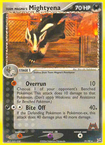 Team Magma's Mightyena (21/95) [EX: Team Magma vs Team Aqua] - Destination Retro