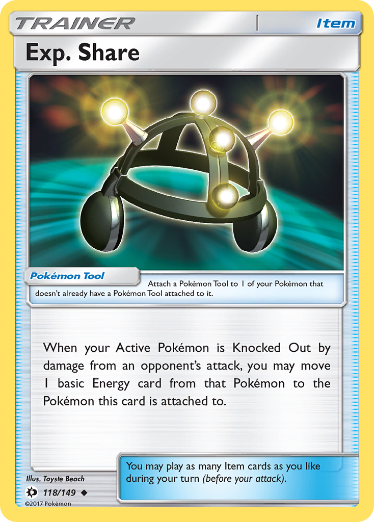 Exp. Share (118/149) [Sun & Moon: Base Set] - Destination Retro