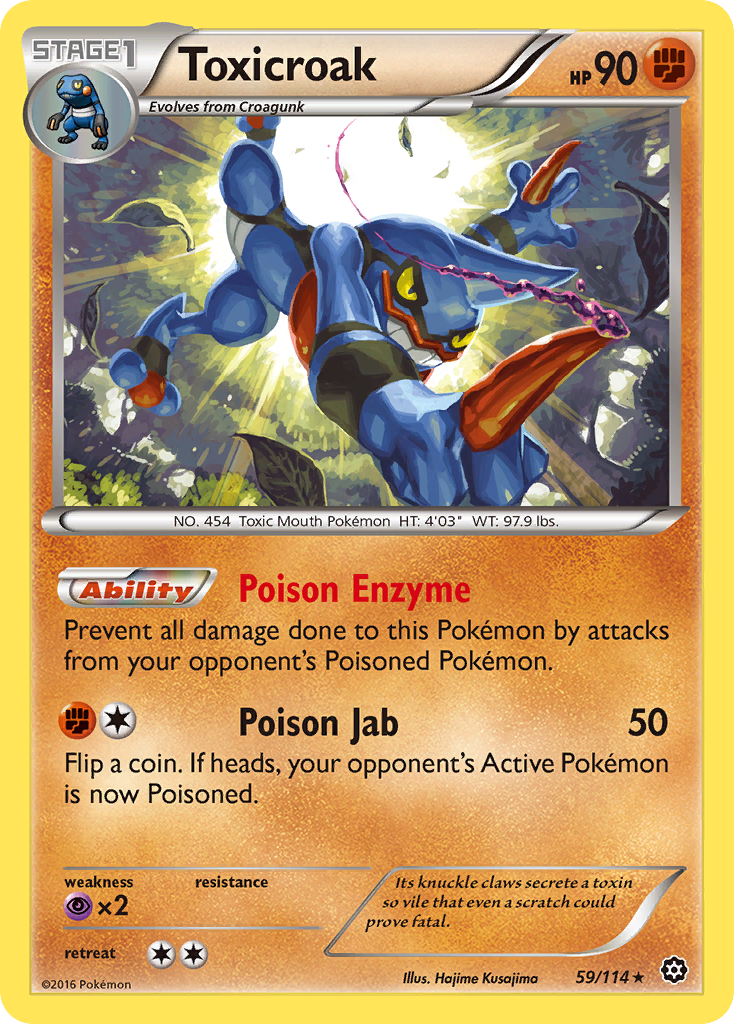 Toxicroak (59/114) [XY: Steam Siege] - Destination Retro