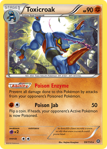 Toxicroak (59/114) [XY: Steam Siege] - Destination Retro