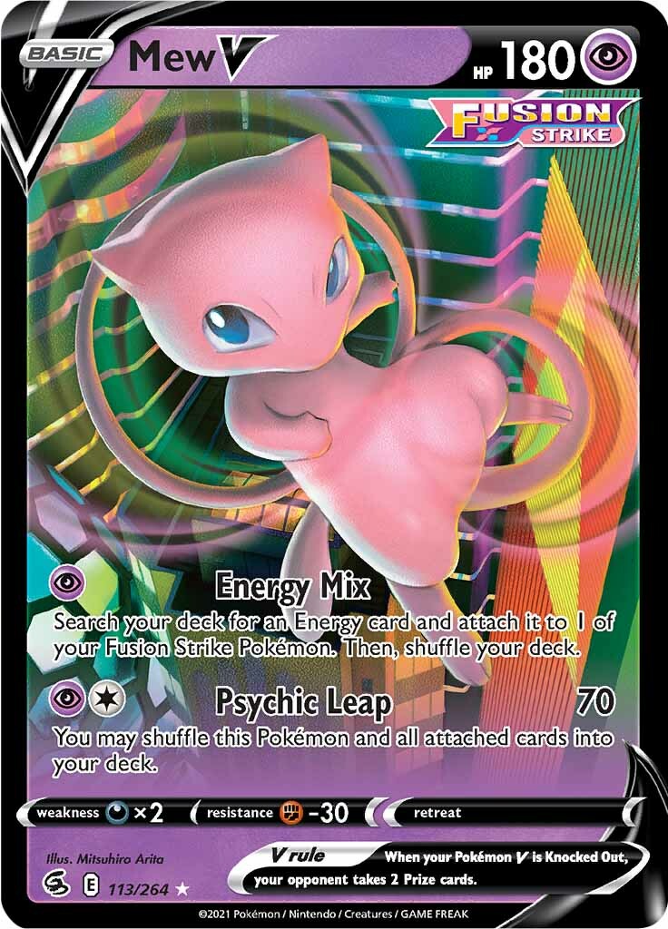 Mew V (113/264) [Sword & Shield: Fusion Strike] - Destination Retro