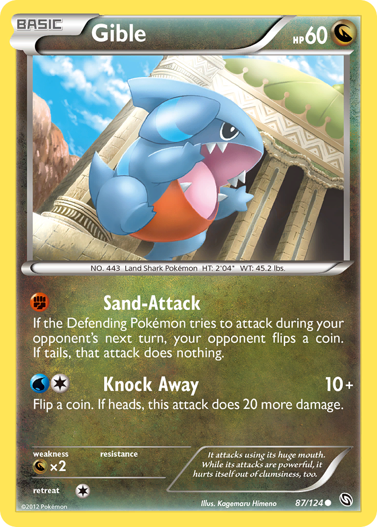 Gible (87/124) [Black & White: Dragons Exalted] - Destination Retro