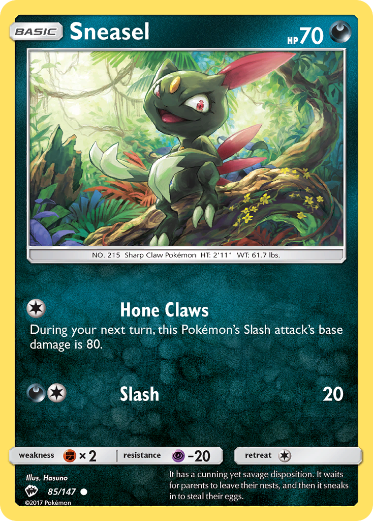 Sneasel (85/147) [Sun & Moon: Burning Shadows] - Destination Retro