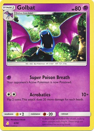 Golbat (6/30) [Sun & Moon: Trainer Kit - Lycanroc & Alolan Raichu] - Destination Retro