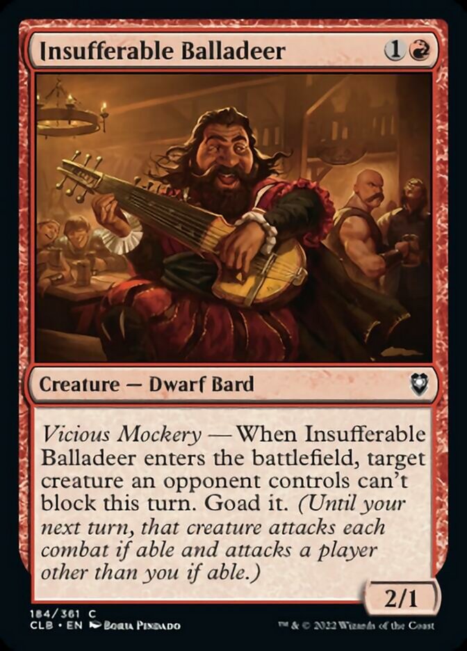 Insufferable Balladeer [Commander Legends: Battle for Baldur's Gate] - Destination Retro