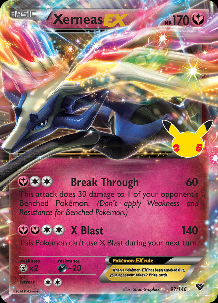 Xerneas EX (97/146) [Celebrations: 25th Anniversary - Classic Collection] - Destination Retro