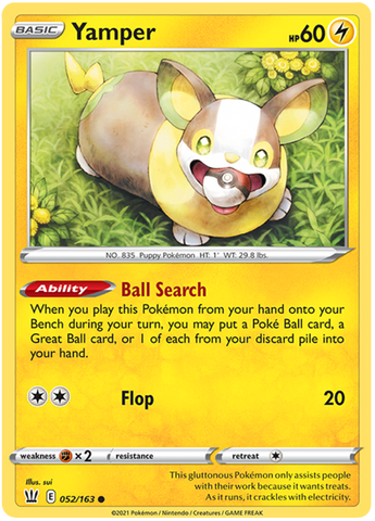 Yamper (052/163) [Sword & Shield: Battle Styles] - Destination Retro