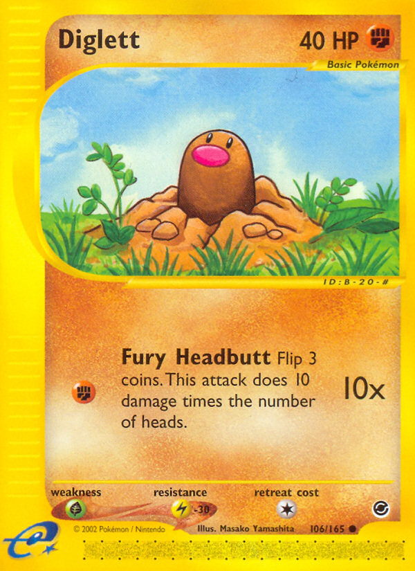 Diglett (106/165) [Expedition: Base Set] - Destination Retro