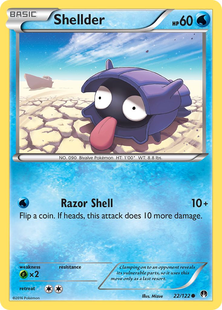 Shellder (22/122) [XY: BREAKpoint] - Destination Retro