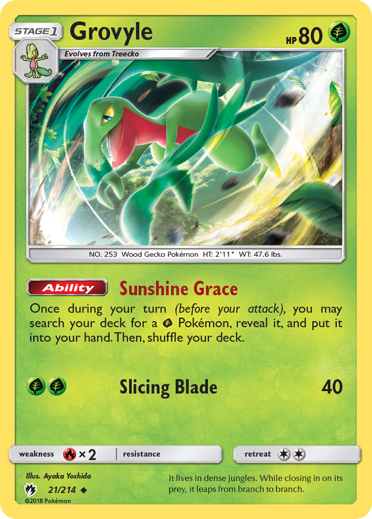 Grovyle (21/214) [Sun & Moon: Lost Thunder] - Destination Retro