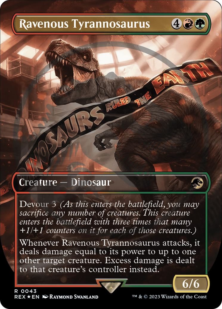 Ravenous Tyrannosaurus Emblem (Borderless) [Jurassic World Collection Tokens] - Destination Retro