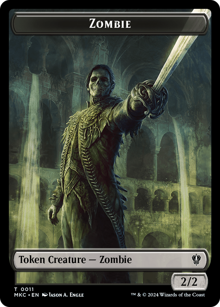 City's Blessing // Zombie Double-Sided Token [Murders at Karlov Manor Commander Tokens] - Destination Retro