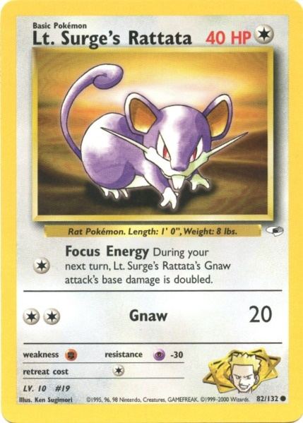Lt. Surge's Rattata (82/132) [Gym Heroes Unlimited] - Destination Retro