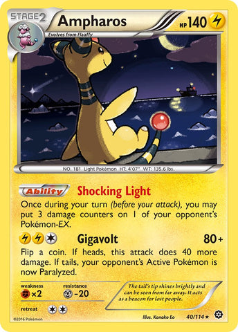 Ampharos (40/114) (Theme Deck Exclusive) [XY: Steam Siege] - Destination Retro