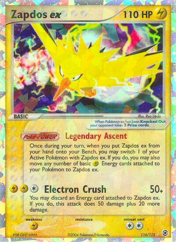 Zapdos ex (116/112) [EX: FireRed & LeafGreen] - Destination Retro