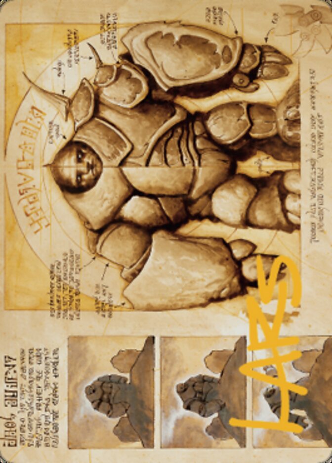 Precursor Golem Art Card (Gold-Stamped Signature) [The Brothers' War Art Series] - Destination Retro