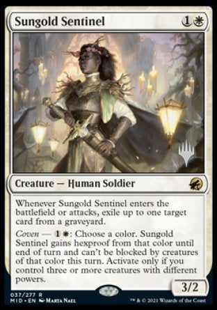 Sungold Sentinel (Promo Pack) [Innistrad: Midnight Hunt Promos] - Destination Retro