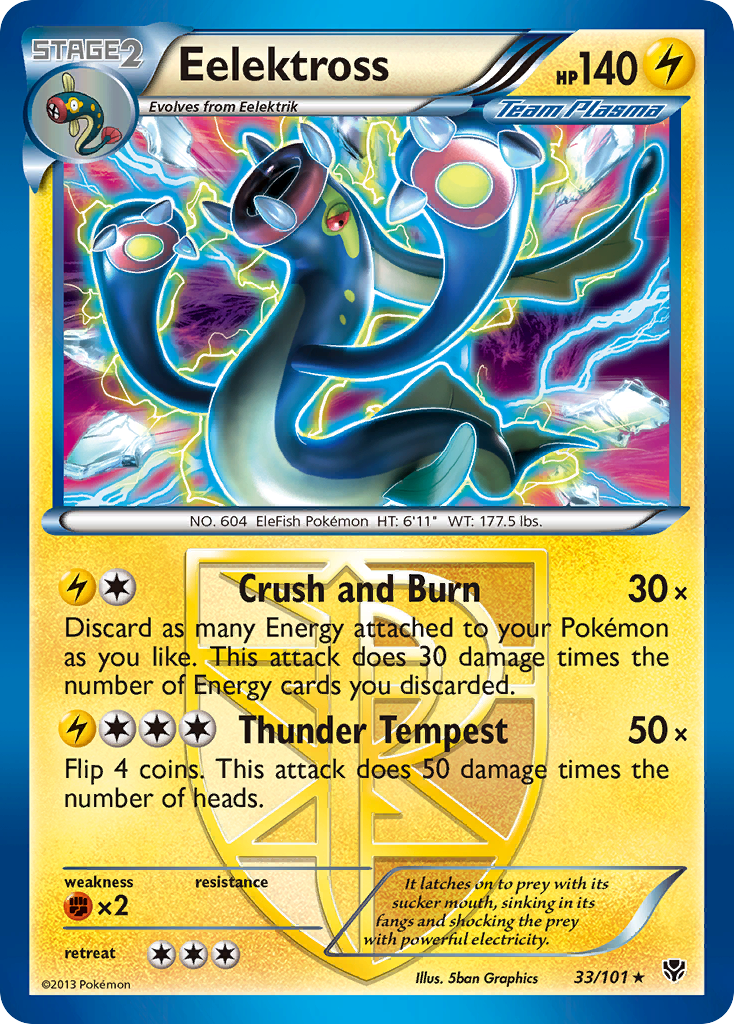 Eelektross (33/101) [Black & White: Plasma Blast] - Destination Retro