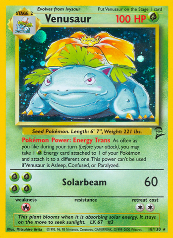 Venusaur (18/130) [Base Set 2] - Destination Retro