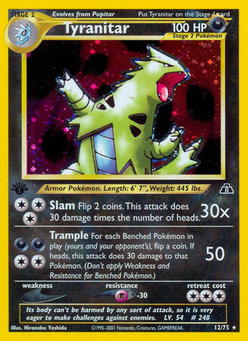 Tyranitar (12/75) [Neo Discovery 1st Edition] - Destination Retro