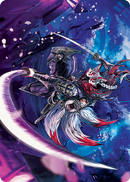Blade-Blizzard Kitsune Art Card [Kamigawa: Neon Dynasty Art Series] - Destination Retro