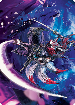 Blade-Blizzard Kitsune Art Card [Kamigawa: Neon Dynasty Art Series] - Destination Retro