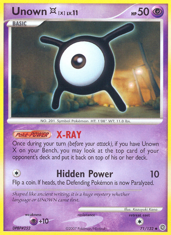 Unown X (71/132) [Diamond & Pearl: Secret Wonders] - Destination Retro