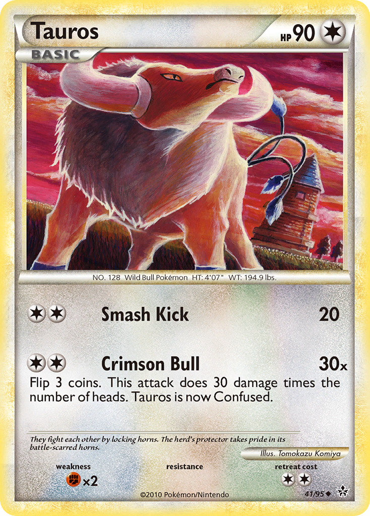 Tauros (41/95) [HeartGold & SoulSilver: Unleashed] - Destination Retro