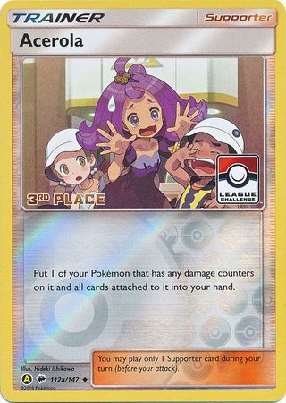 Acerola (112a/147) (League Promo 3rd Place) [Sun & Moon: Burning Shadows] - Destination Retro