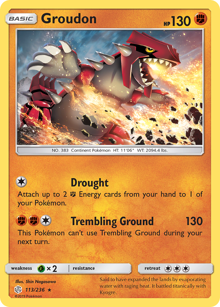 Groudon (113/236) [Sun & Moon: Cosmic Eclipse] - Destination Retro