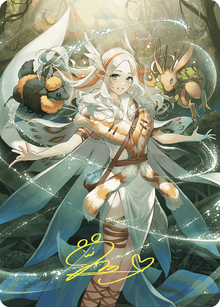 Greater Auramancy Anime Art Card (Gold-Stamped Signature) [Wilds of Eldraine Art Series] - Destination Retro