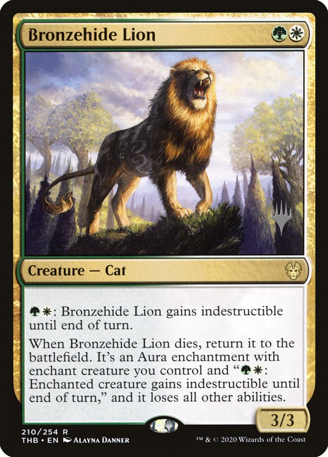 Bronzehide Lion (Promo Pack) [Theros Beyond Death Promos] - Destination Retro