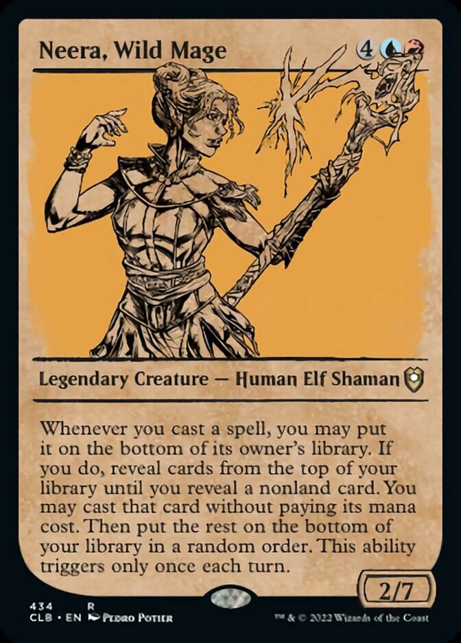 Neera, Wild Mage (Showcase) [Commander Legends: Battle for Baldur's Gate] - Destination Retro