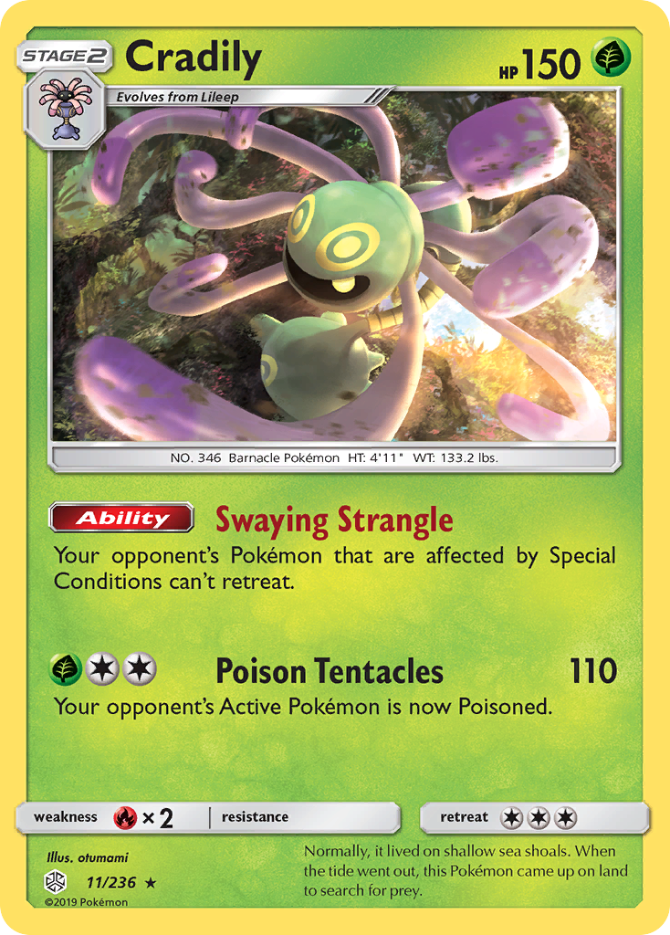 Cradily (11/236) [Sun & Moon: Cosmic Eclipse] - Destination Retro
